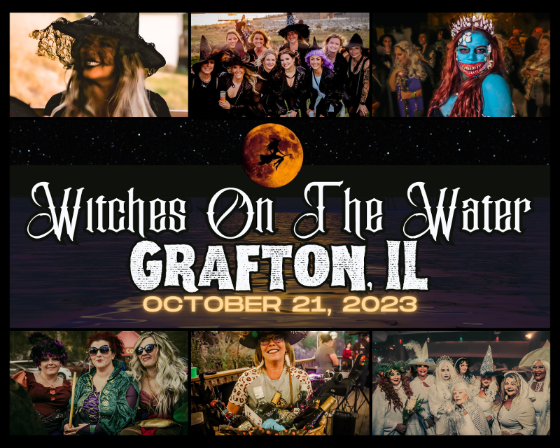 Witches On The Water Grafton, IL Mason Hollow Park and all